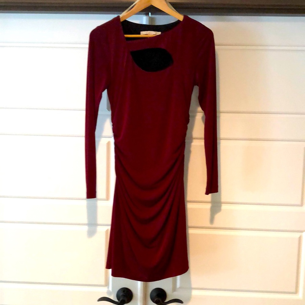 Boston Proper Burgundy Dress